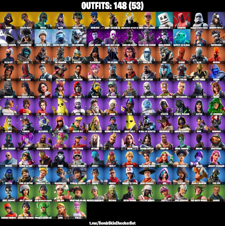 Fortnite Account ( PLAYSTATION / XBOX / PC / MOBILE / NINTENDO ) (Ikonik, Travis Scott, Merry Mint Axe, Glow) (148 Skins)