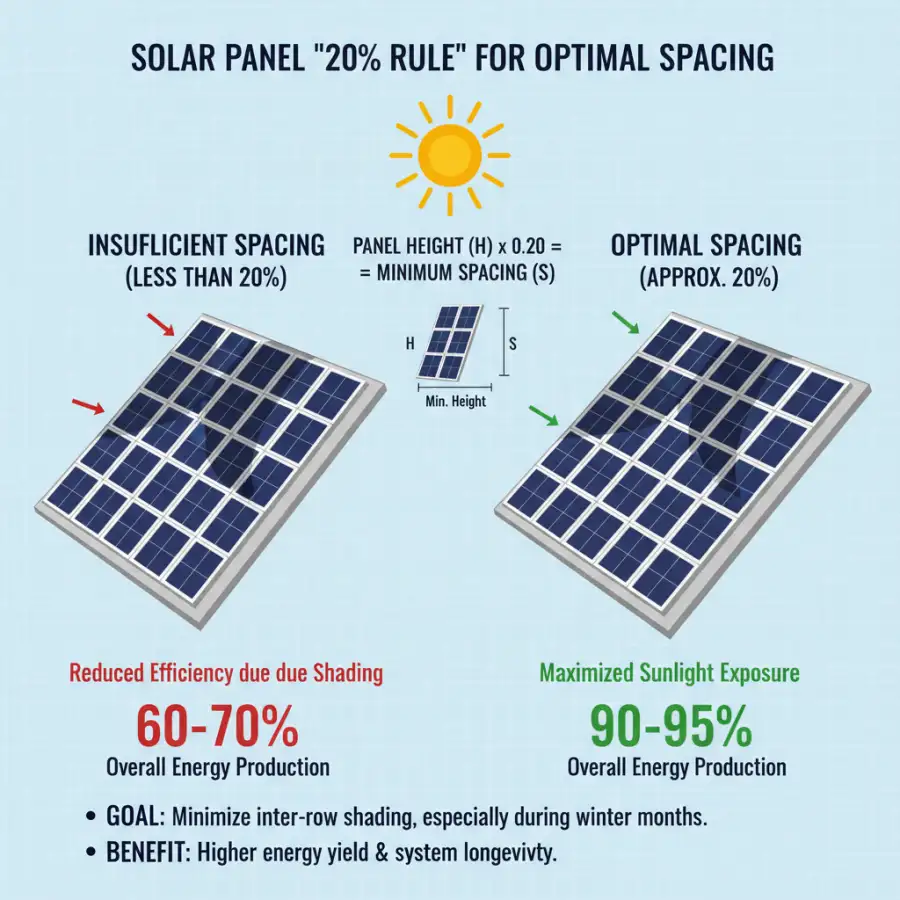 Commercial solar panels on a building
