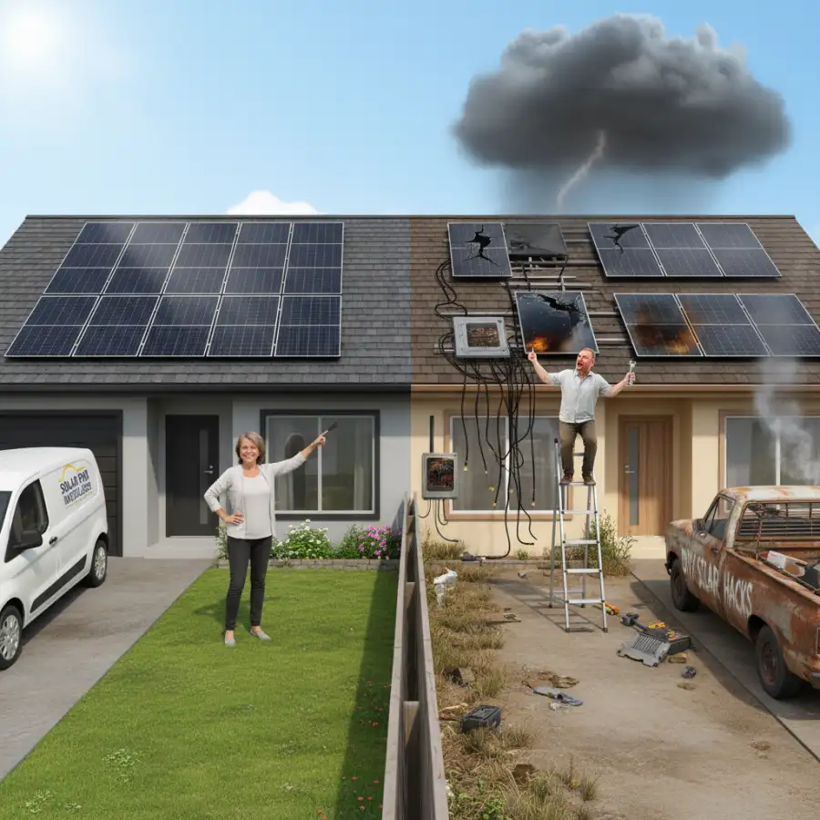 Solar panels on a roof