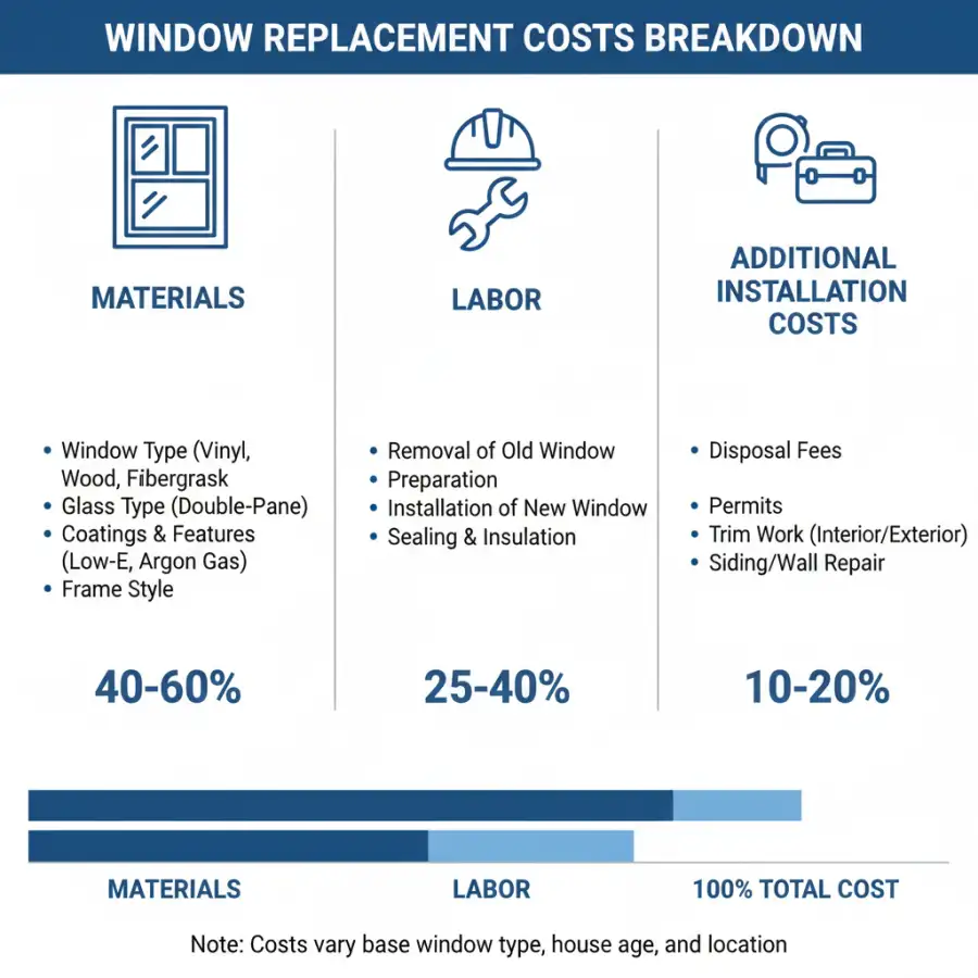 Double pane window replacement cost visual