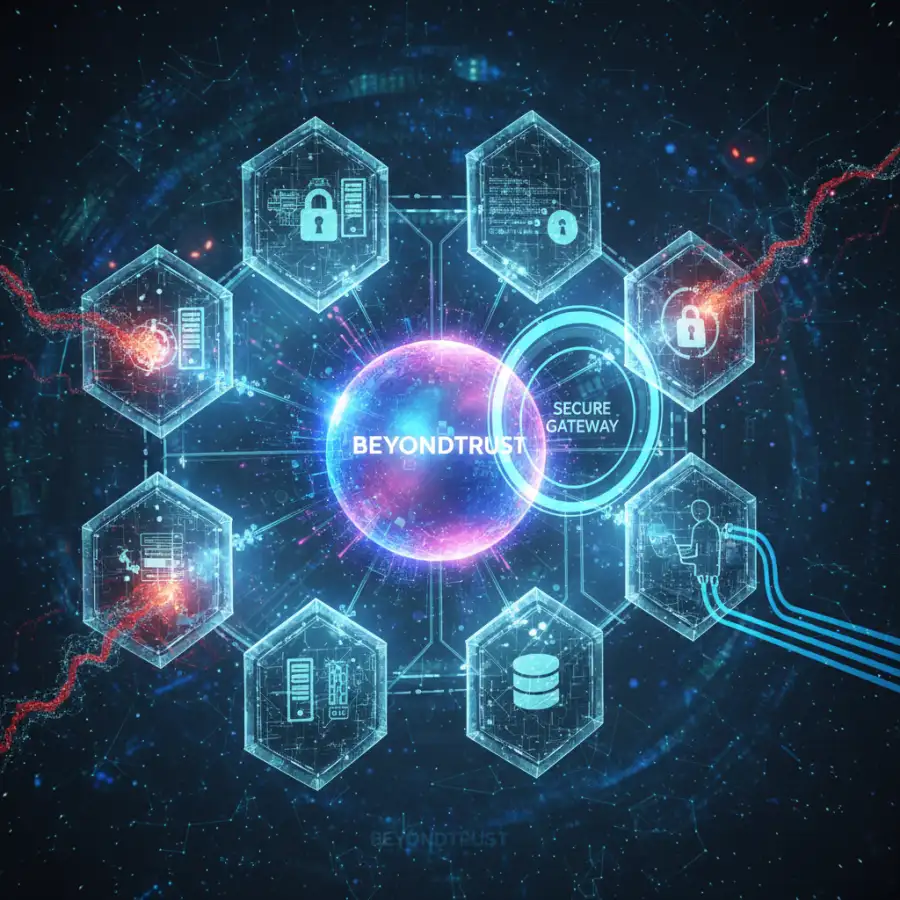 Zero Trust security concept illustrated with a network diagram and lock
