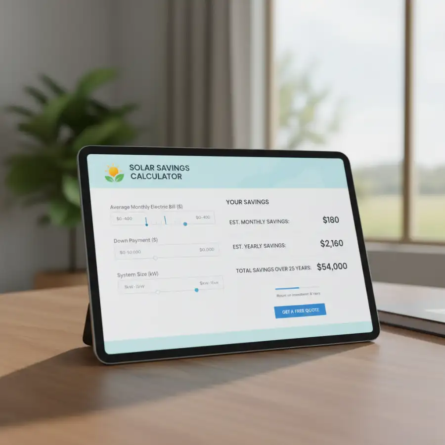 Solar panels on a roof