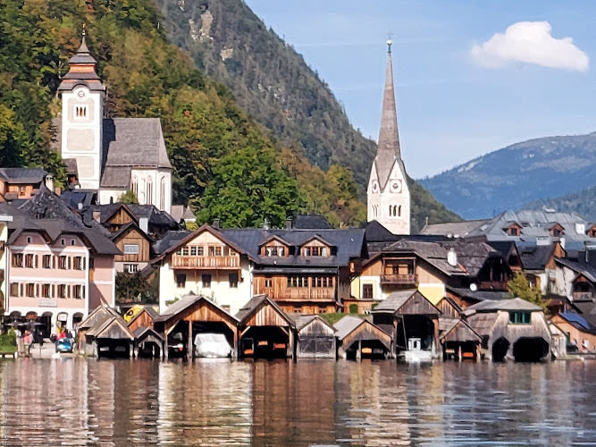 Hallstatt boathouses