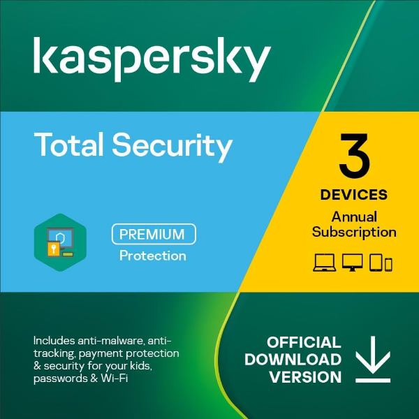 Kaspersky Total Security 3 PCs 1 Year License