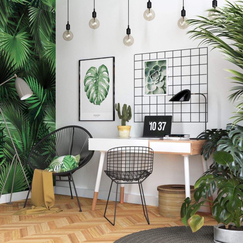 Botanical-home-office-decor-scheme