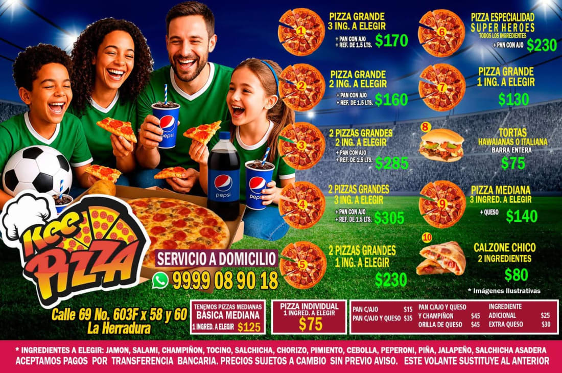 Kee Pizzas - Servicio de pizzas