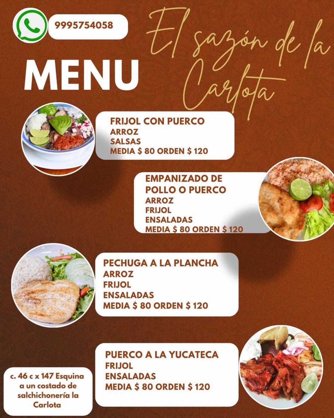 El Sazón de la Carlota - Comida