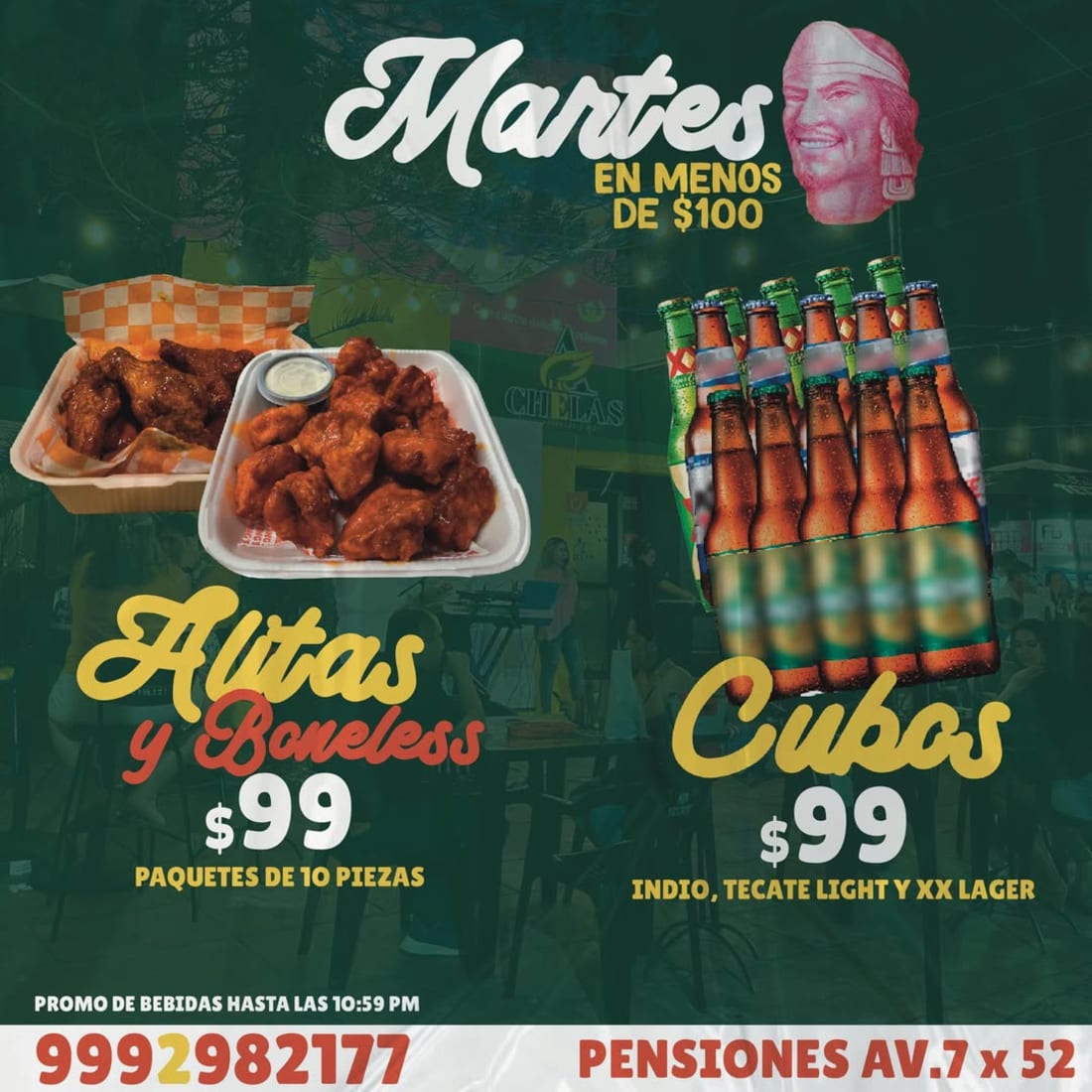 Alitas y Snacks- A las Chelas - Alitas y Cervezas