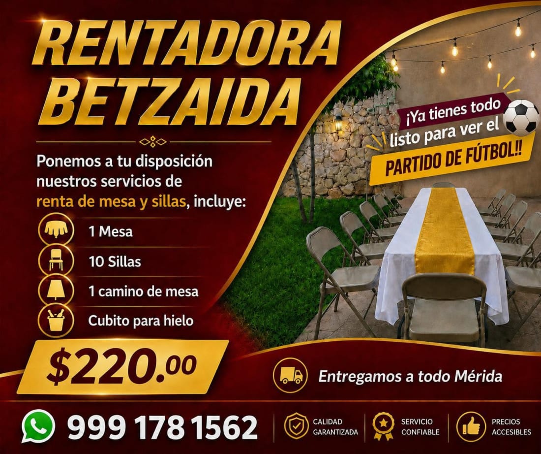 Rentadora Betzaida - Renta de Sillas y Mesas