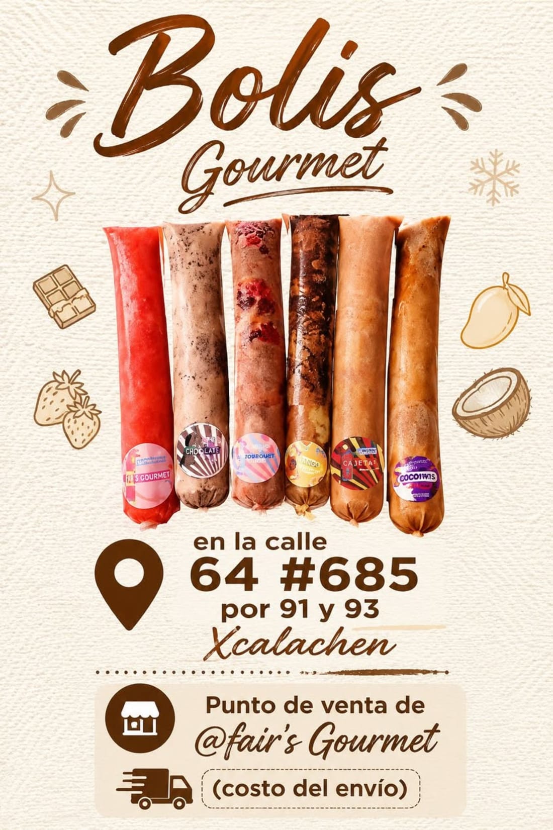 Fair's Gourmet - Bolis gourmet en Xcalachen