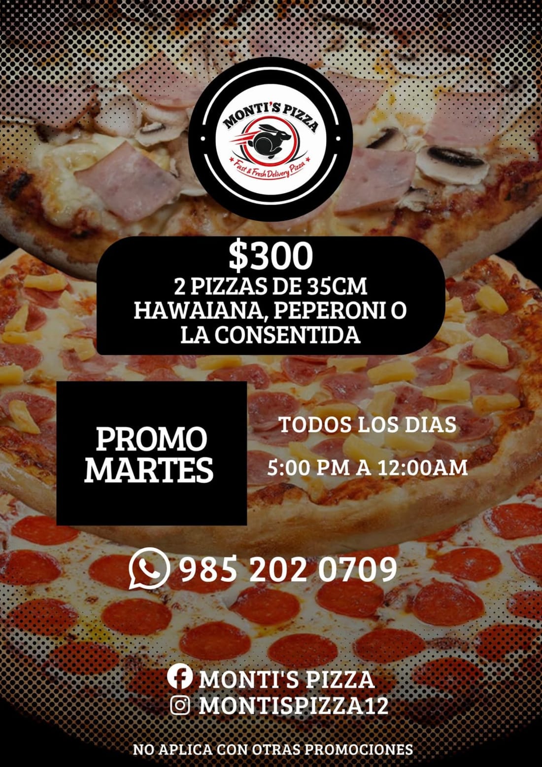 Monti's Pizza - Martes de 2 pizzas