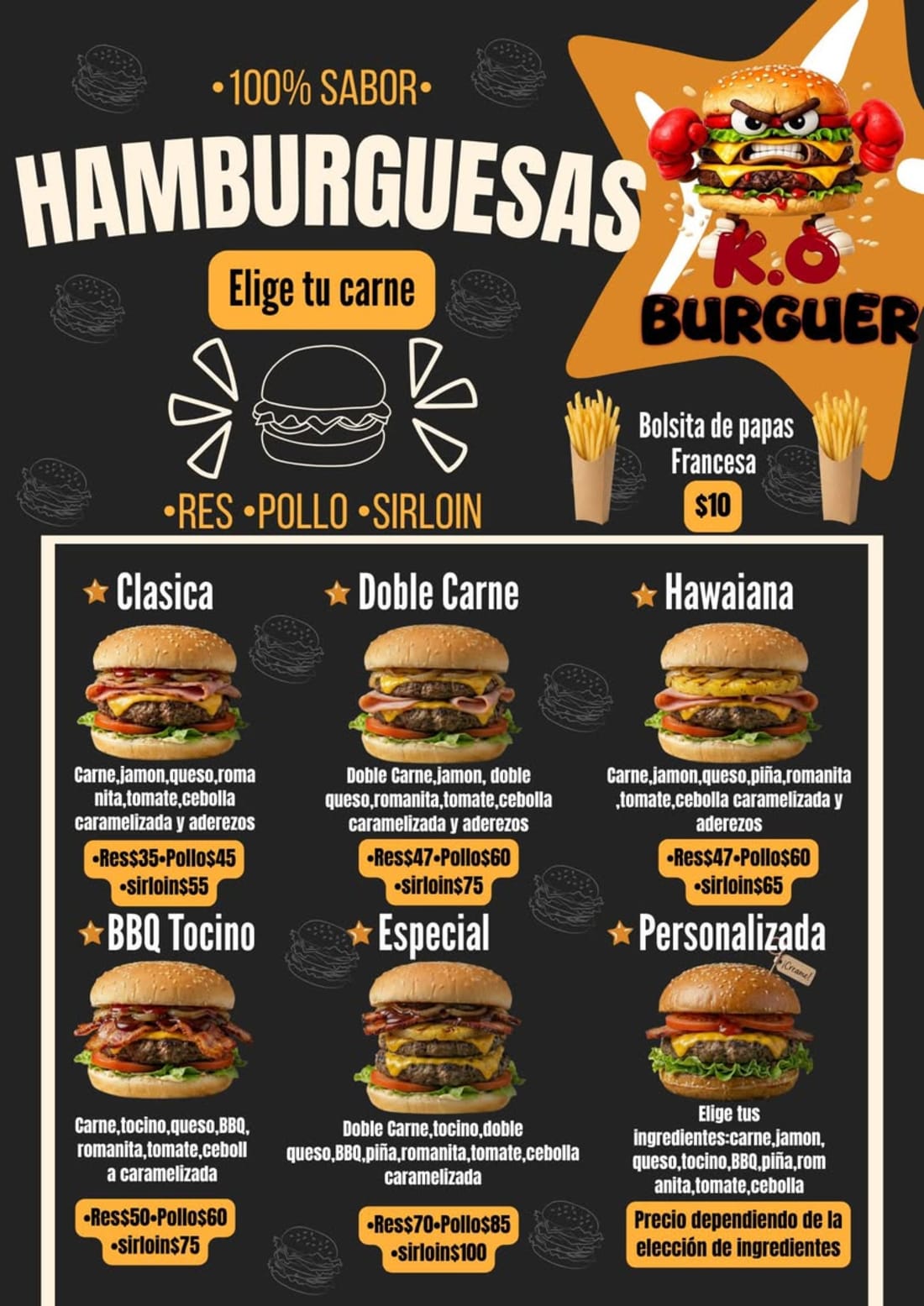 K.O Burguer - Hamburguesas en Mérida