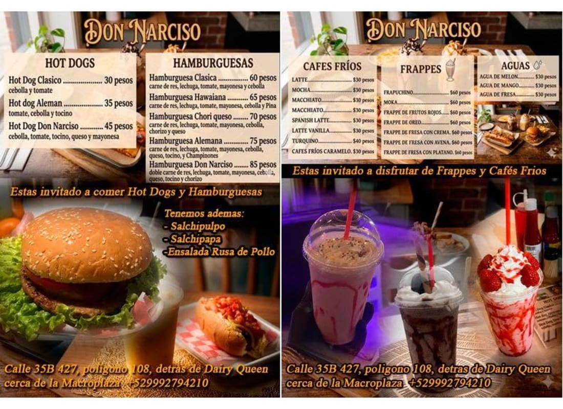 Don Narciso - Hot Dogs, Hamburguesas y Frappés