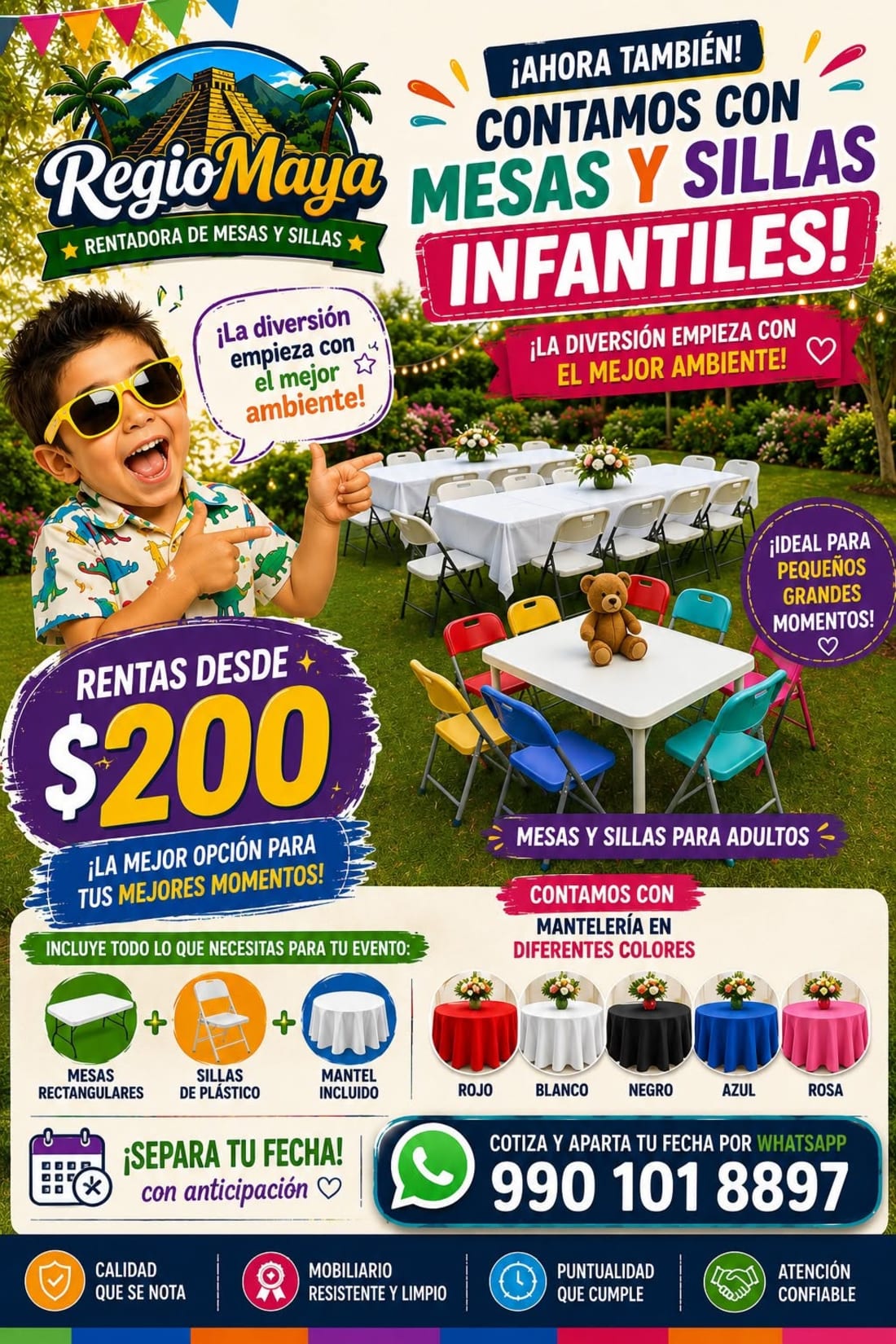 RegioMaya - Renta de mesas y sillas para eventos