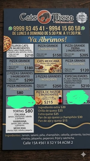 Cats Pizzas - Pizzas caseras
