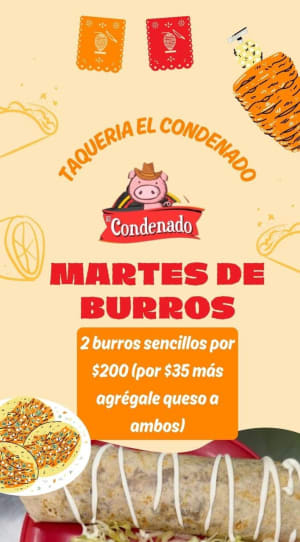 Pizzeria y Taqueria el Condenado - Comida a Domicilio