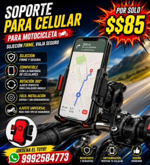 Soporte para Celular para Motocicleta - Almendros 3 Caucel