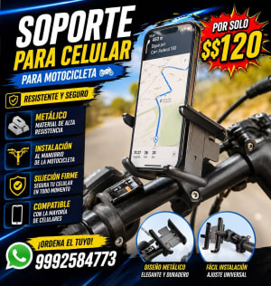 Soporte para Celular para Motocicleta - Almendros 3 Caucel