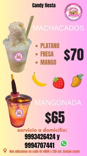 Candy Fiesta - Frappes, Waffles y Más en Xoclán Canto