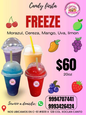 Candy Fiesta - Frappes, Waffles y Más en Xoclán Canto