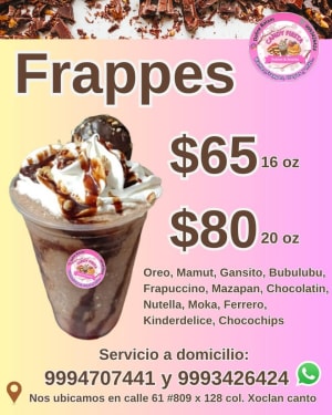 Candy Fiesta - Frappes, Waffles y Más en Xoclán Canto