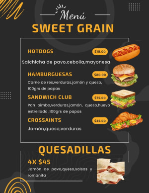 Sweet Grain - Cenas y Postres