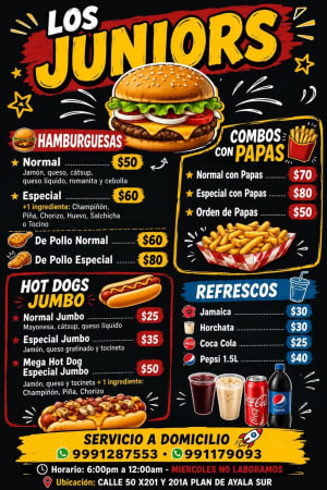 Taquería Los Jrs - Hamburguesas, hot dogs y más