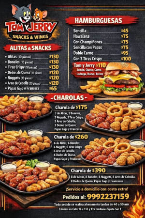 Tom & Jerry - Alitas y Snacks