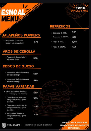 Esnoal Snacks y Algo Más - Boneless y Alitas