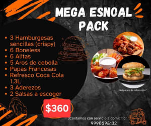 Esnoal Snacks y Algo Más - Boneless y Alitas