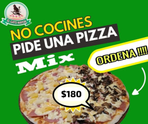 Pizzeria El Gato Mayor - Variedad de pizzas y molletes