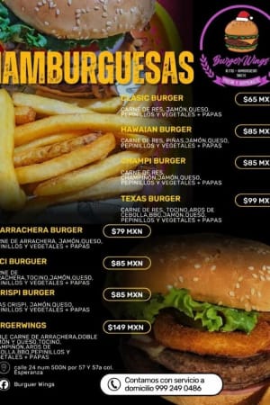 Burger Wings - Promociones en Hamburguesas