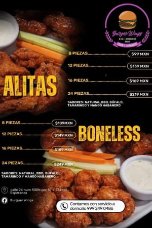 Burger Wings - Promociones en Hamburguesas
