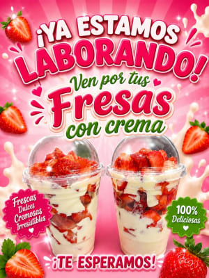 Mundotoppin Esquites & Snacks - Fresas con Crema