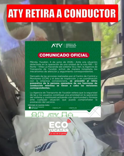Retiran a conductor del Va y Ven tras difundirse video donde presuntamente dormía al volante