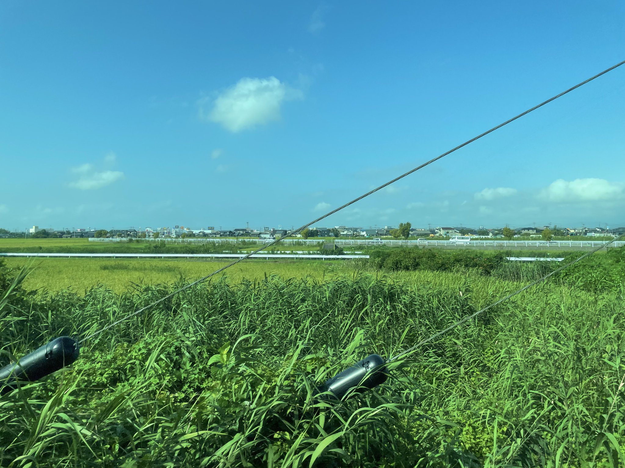 在来線から見える風景