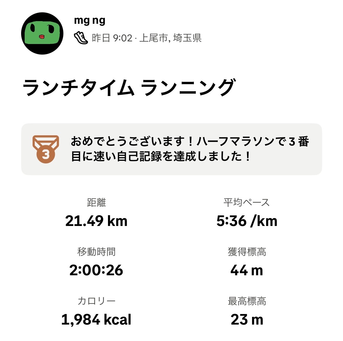 今年も2時間を切れなかった