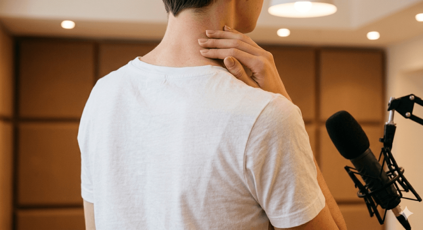 AIが生成したインタビューを受けるムグの画像