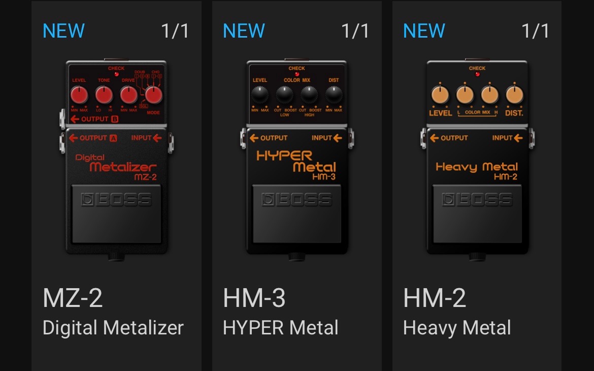 PX-1 追加エフェクター HM-2, HM-3, MZ-2