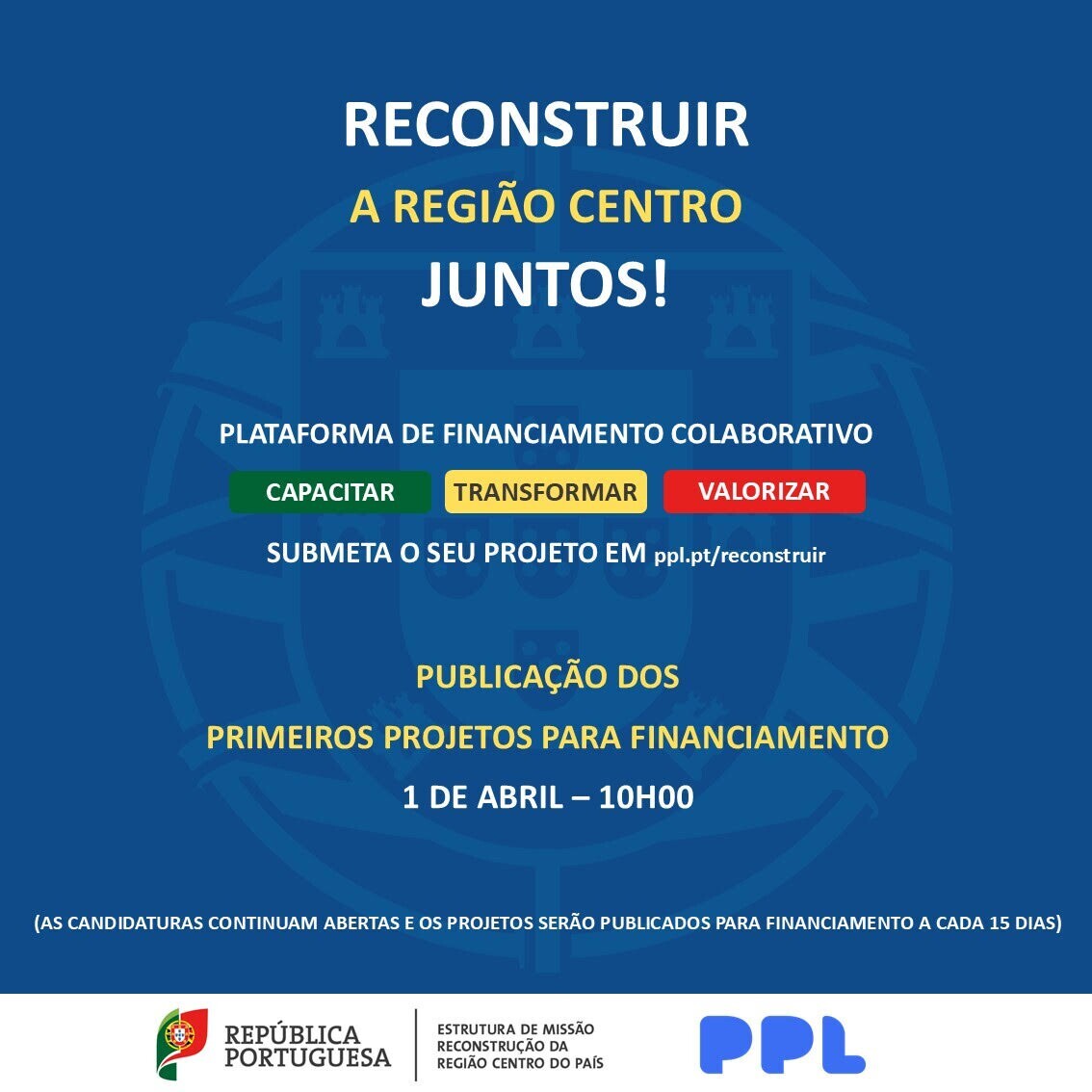 Plataforma de Financiamento Colaborativo para a Reconstrução da Região Centro abre com primeiros projetos