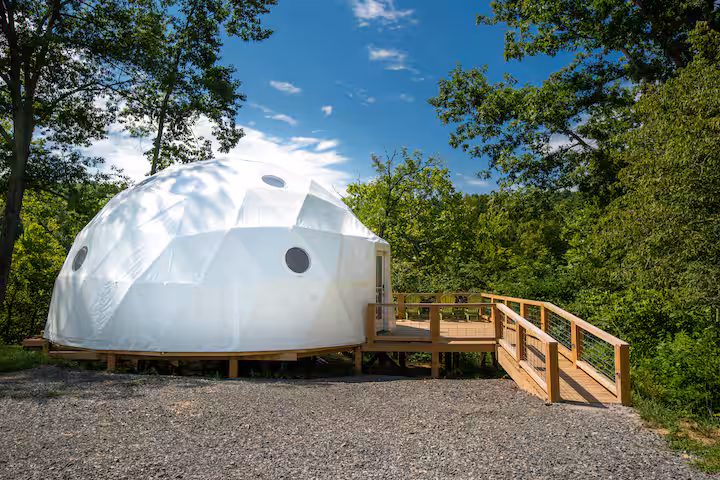 Image of Geodesic Glamping Dome - Greenbrier River