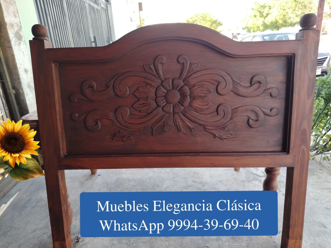 Imagen de Cabecera Matrimonial de Madera Tratada