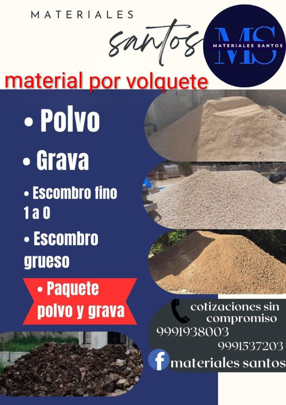 Imagen de Materiales Santos - Polvo, Grava, Escombro