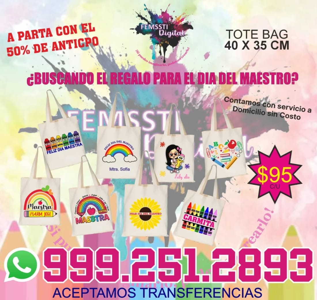 Imagen de Bolsas Totebag de Manta Personalizadas, Entrega Gratis en Mérida