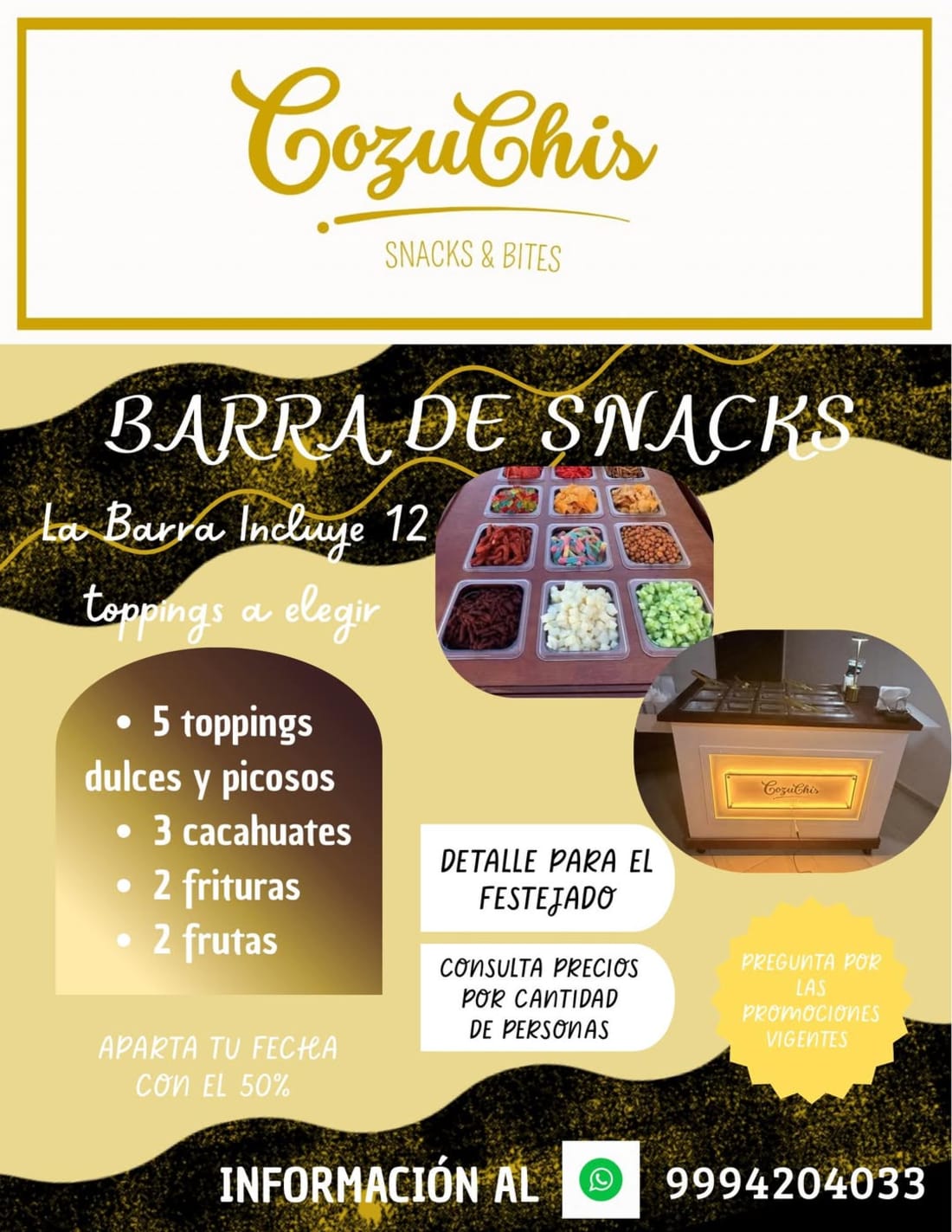 Imagen de Barra de Snacks para Eventos, Cumpleaños, Xv, Bodas y Bautizos