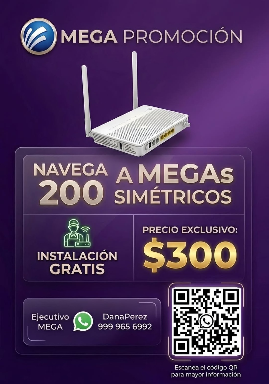 Imagen de Fibra Óptica Simétrica, Megacable en Mérida