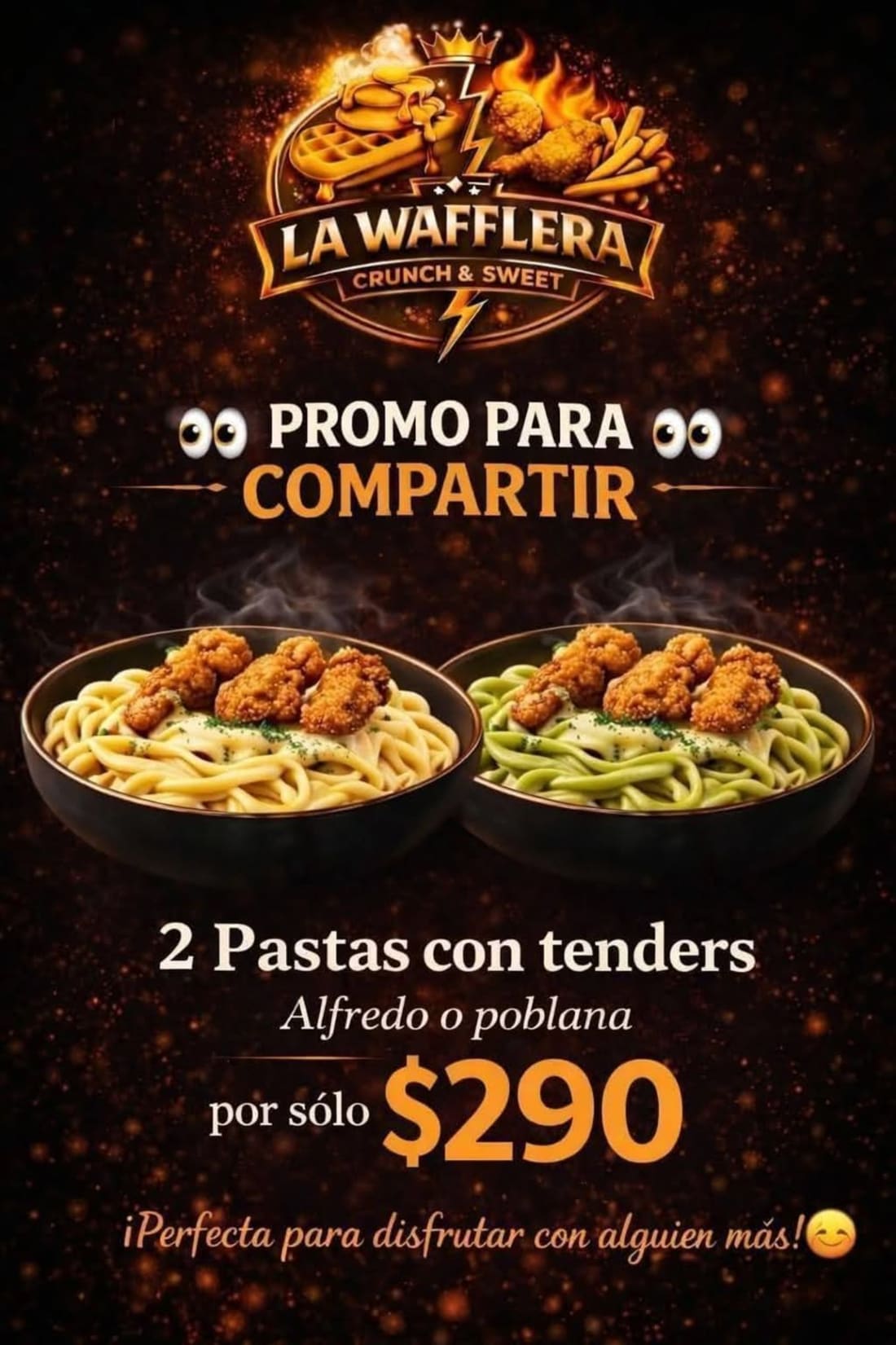 Foto 1 de 5, Imagen de la Wafflera, Waffles, Hot Cakes, Alitas, Papas con Queso, Abre 5pm a 12am