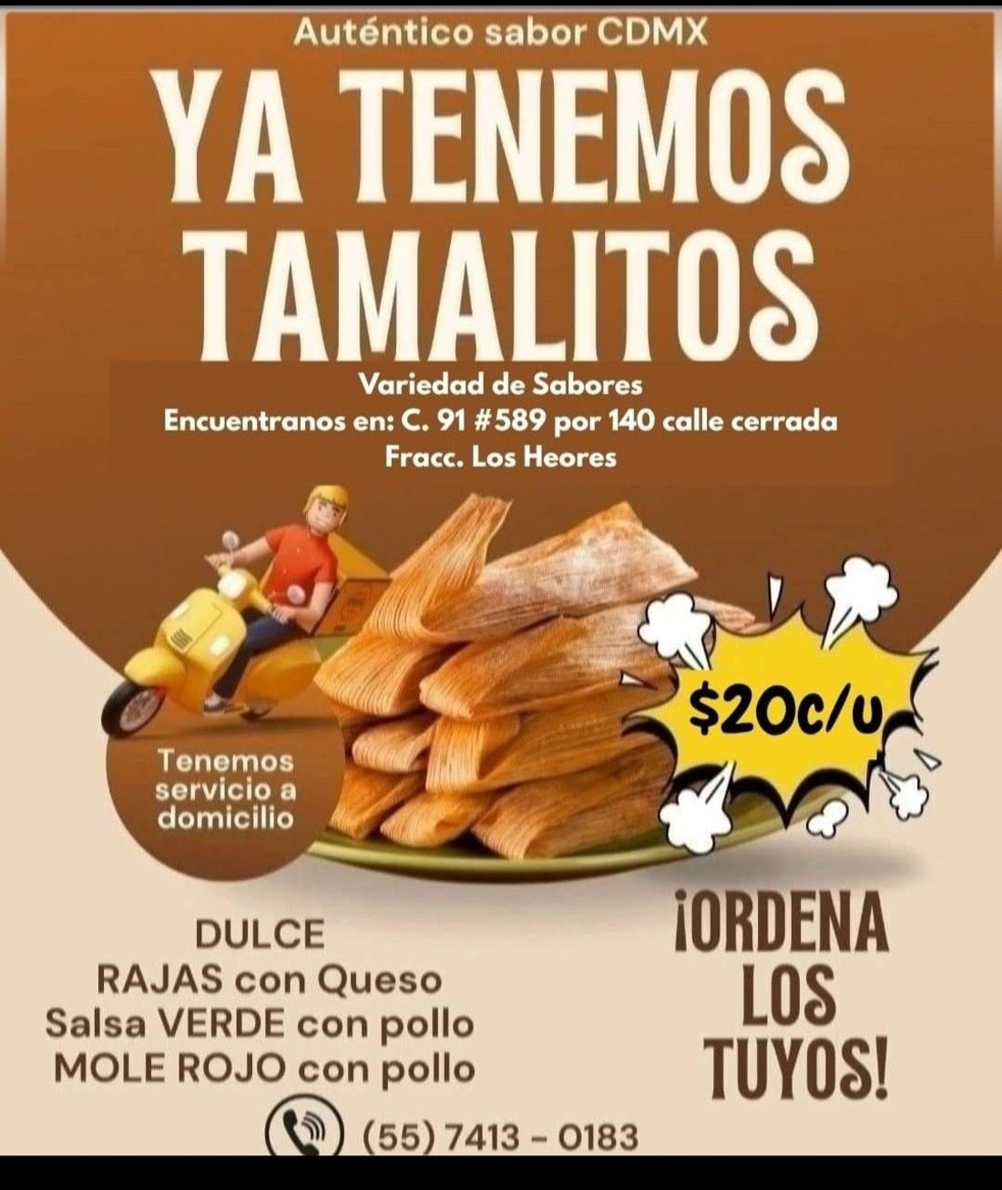 Imagen de Tamales Estilo Ciudad de México $20, con Domicilio en Fracc. los Héroes