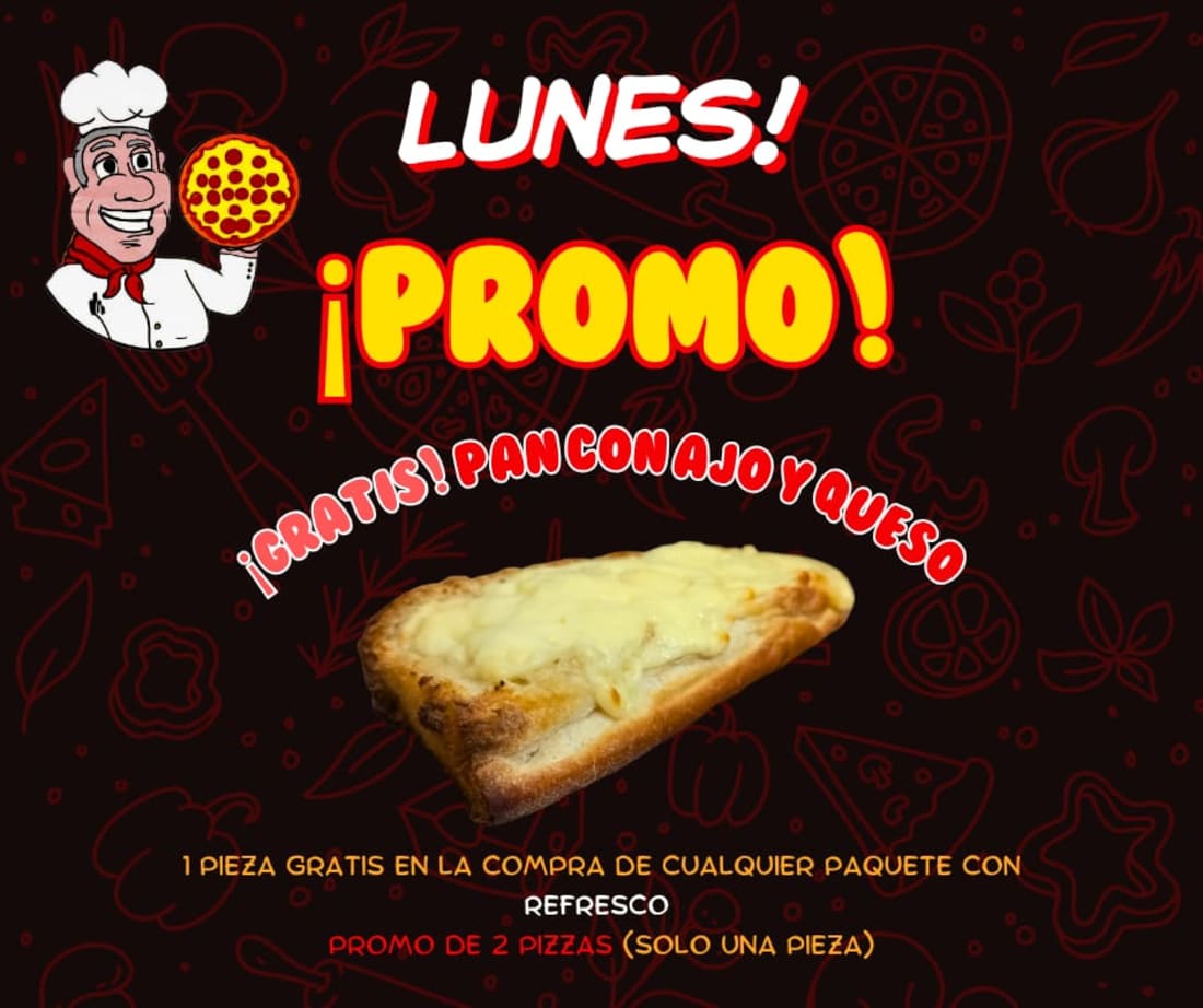 Imagen de Roberto's Pizza - Promo de Lunes