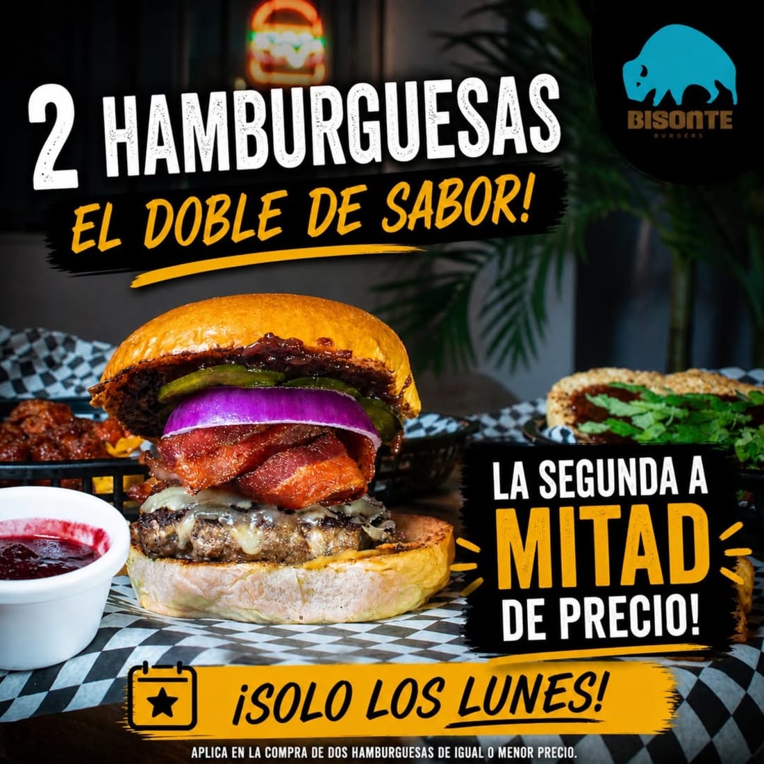 Imagen de 50% de Descuento en la Segunda Burger - Todos los Lunes